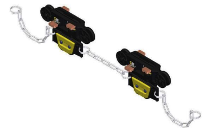 Double rigid trolley